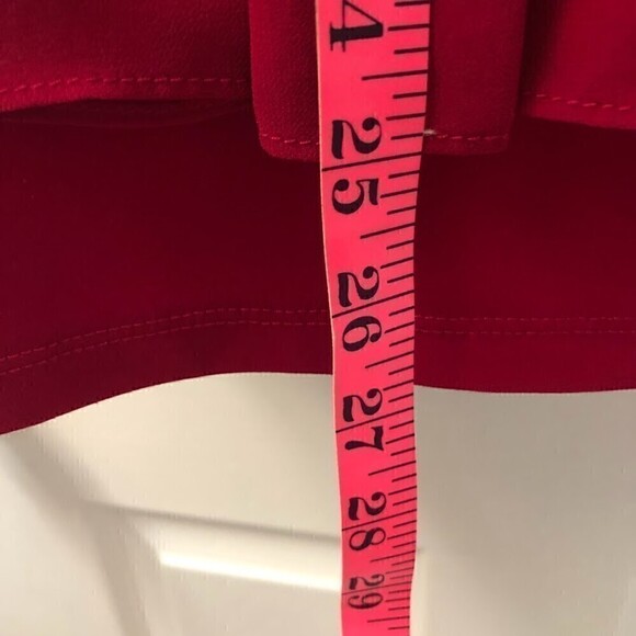 Susan Graver Women's Red Pleated Front Top Layered Lined Round Neckline Small - Picture 9 of 9